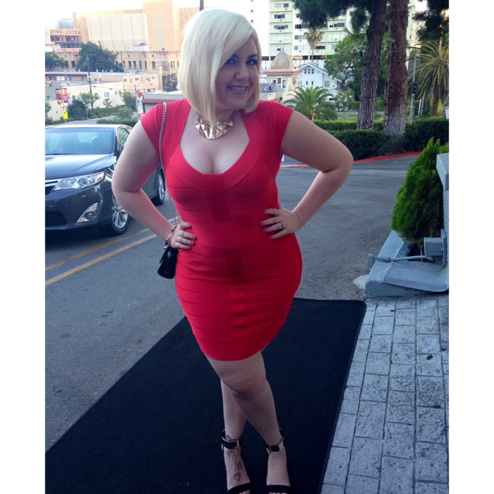 FRENCH CONNECTION 🔸 Coral Bandage Bodycon Dress